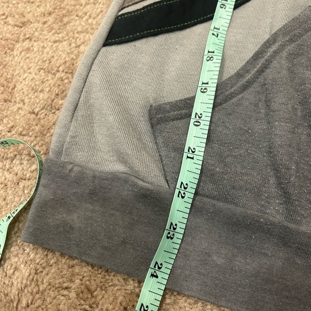Aviator Nation Gray Hoodie with Green Stripes - Picture 7 of 11